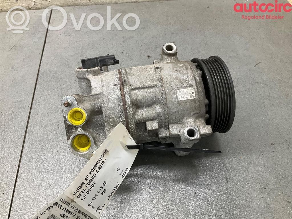 Air conditioning (A/C) compressor (pump)   9815198580,9815198580,9815198580