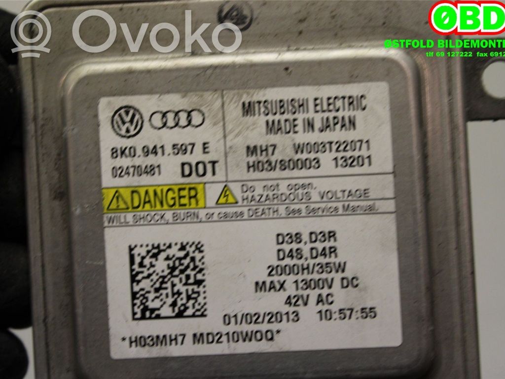 Unité de commande / module Xénon   8K0941597E,8K0941597E,8K0941597E,8K0941597E,W003T22071