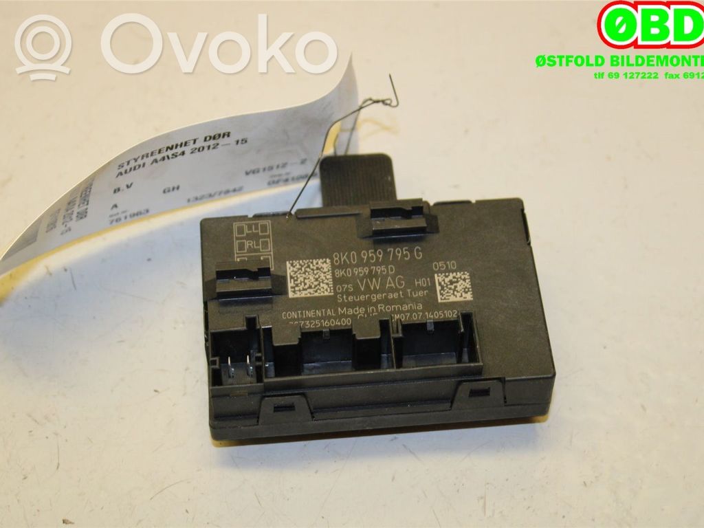 Audi A4 S4 B8 8K Centralina/modulo portiere 