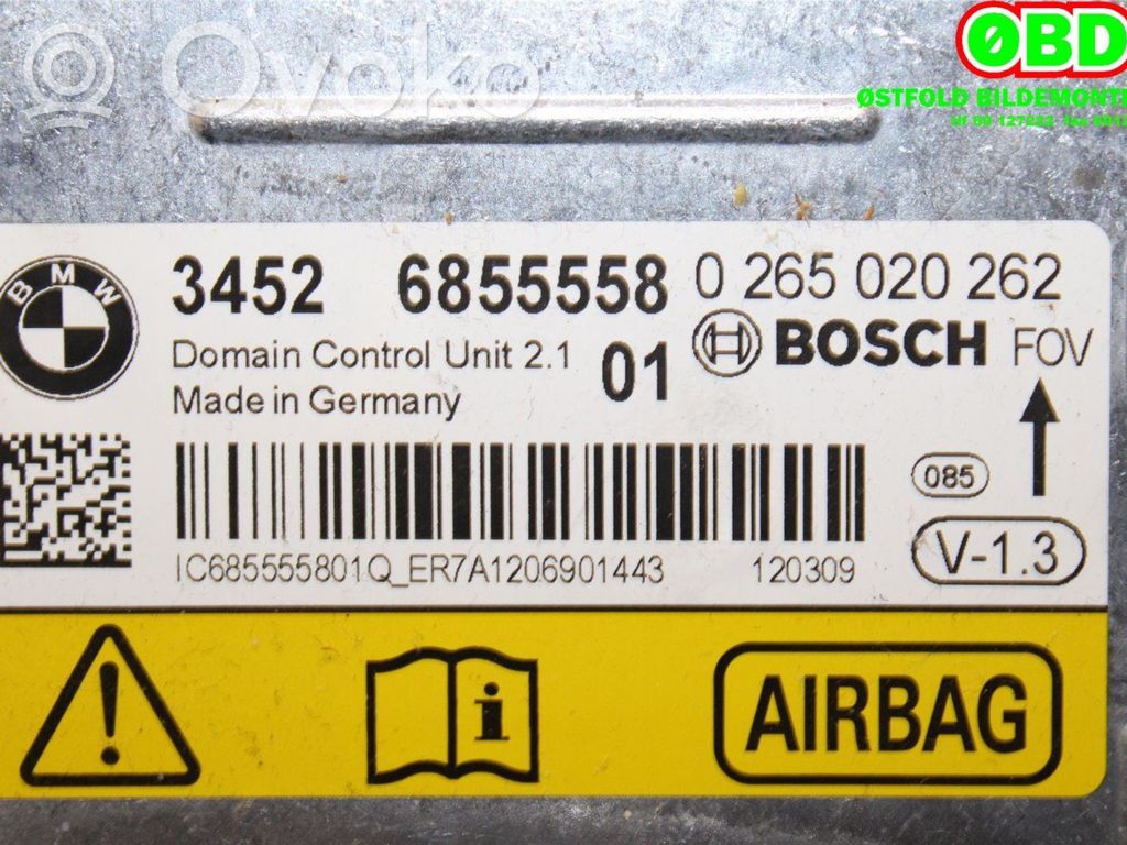 BMW 3 F30 F35 F31 Centralina/modulo airbag 