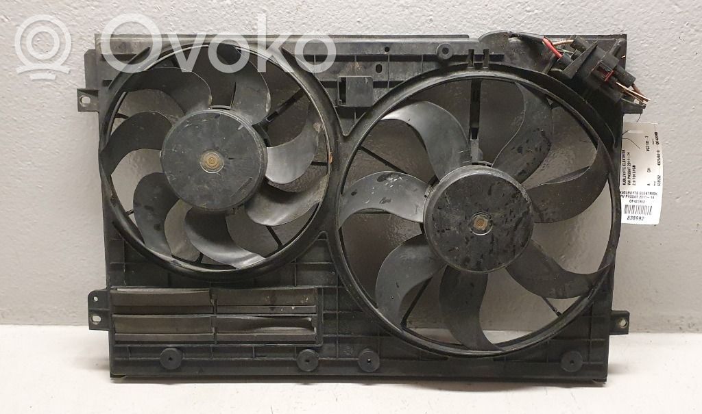 Volkswagen PASSAT B7 Convogliatore ventilatore raffreddamento del radiatore