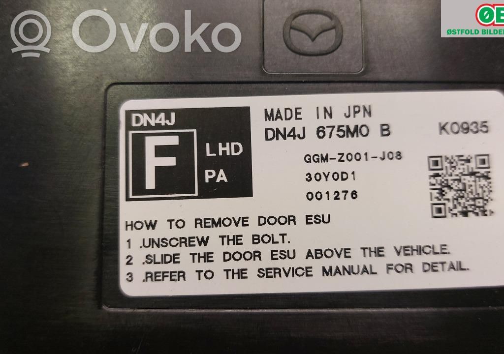 Mazda MX-30 Oven ohjainlaite/moduuli 