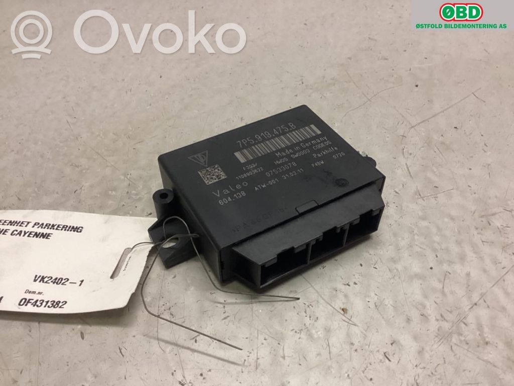 Porsche Cayenne (9PA) Unité de commande, module PDC aide au stationnement 