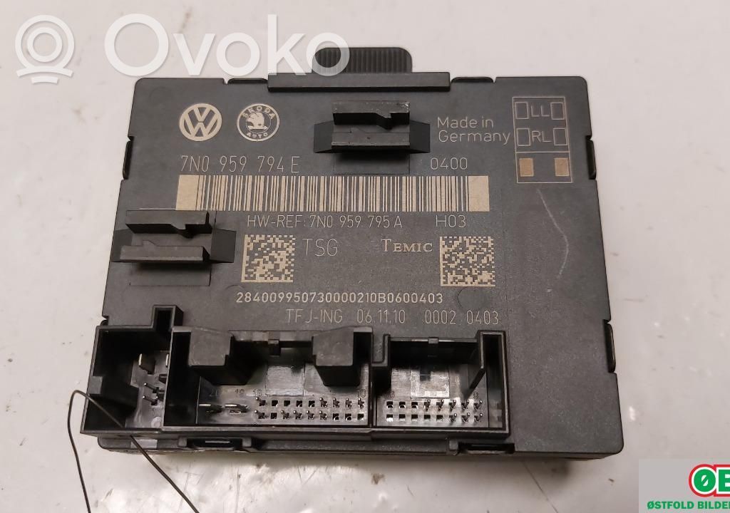 Unité de commande module de porte   7N0959794L,7N0959794E,7N0959794E,7N0959794E,7N0959794L
