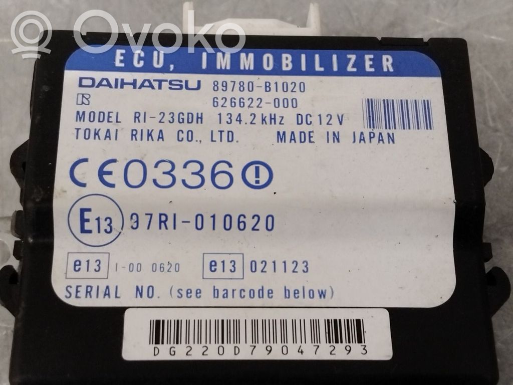 Subaru Justy Other control units/modules 