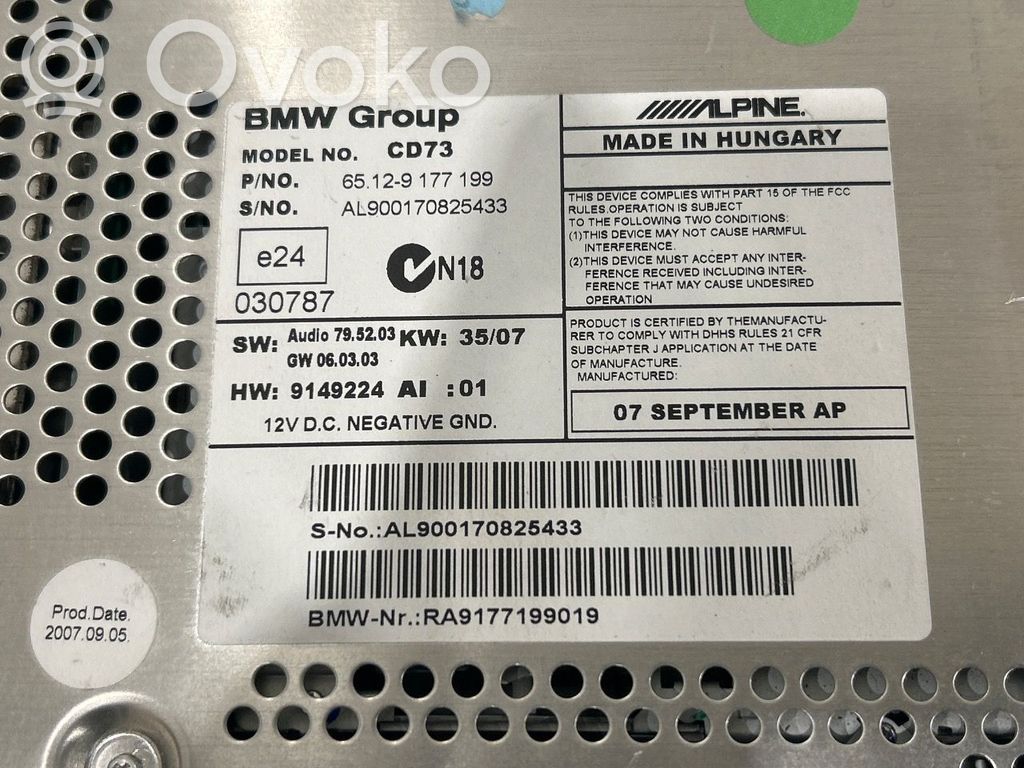 BMW 3 E90 E91 Radio / CD/DVD atskaņotājs / navigācija 