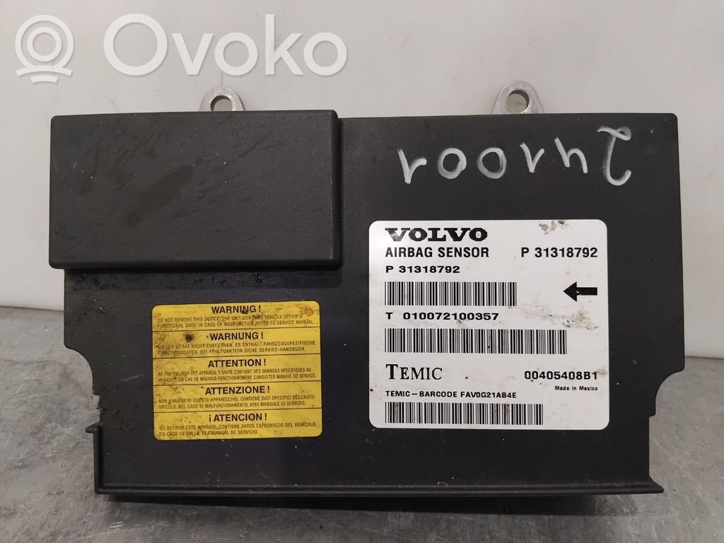 Volvo XC60 Unitate/modul de comandă airbaguri 