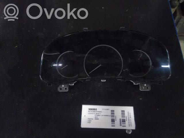 Lexus CT 200H Tachimetro (quadro strumenti)