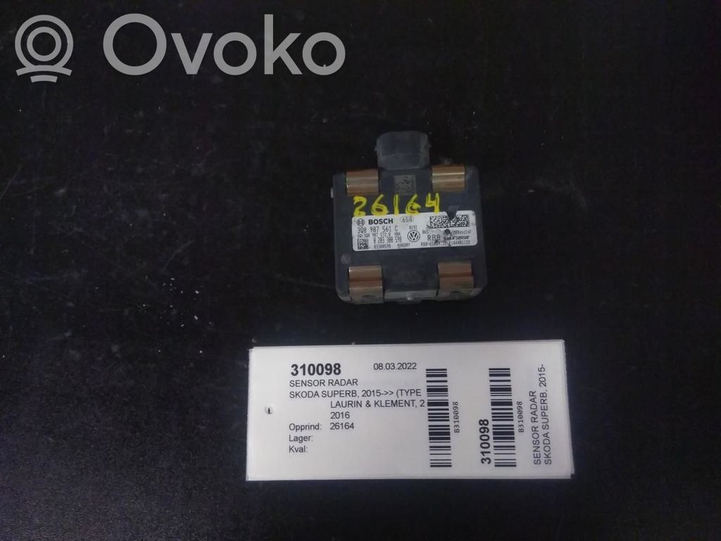 Skoda Superb B8 (3V) Senzor radar distronic 