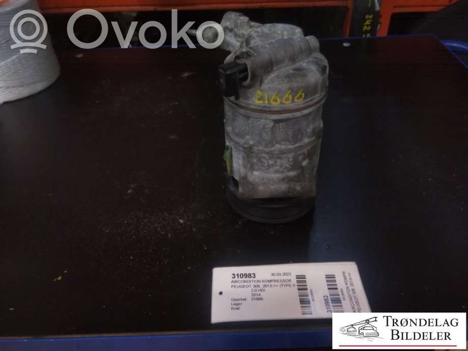 Peugeot 308 Air conditioning (A/C) compressor (pump) 