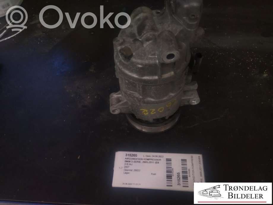 BMW 3 E90 E91 Air conditioning (A/C) compressor (pump) 