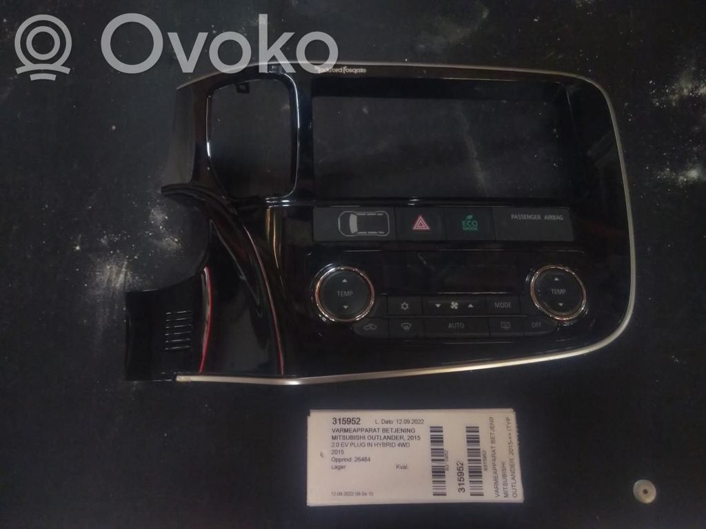 Mitsubishi Outlander Panel klimatyzacji / Ogrzewania 