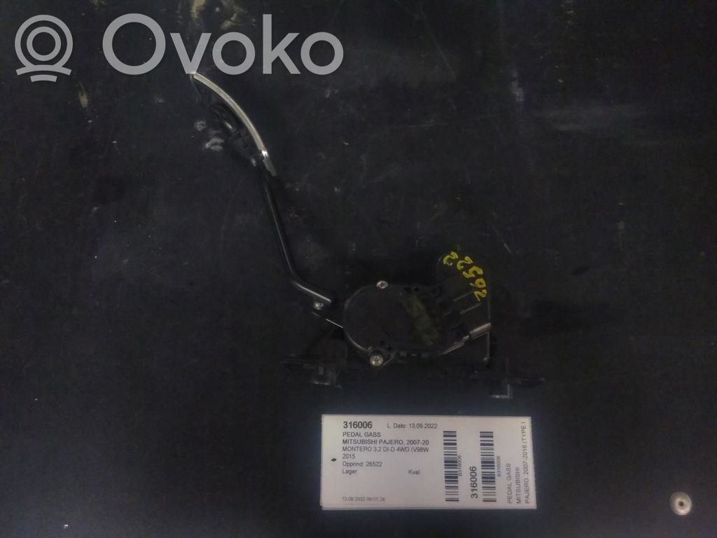 Mitsubishi Pajero Pédale d'accélérateur