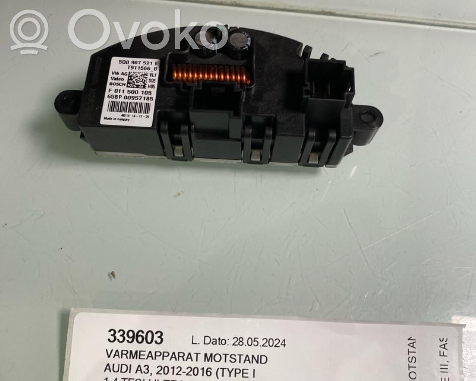 Audi A3 S3 8V Lämpöpuhaltimen moottorin vastus 
