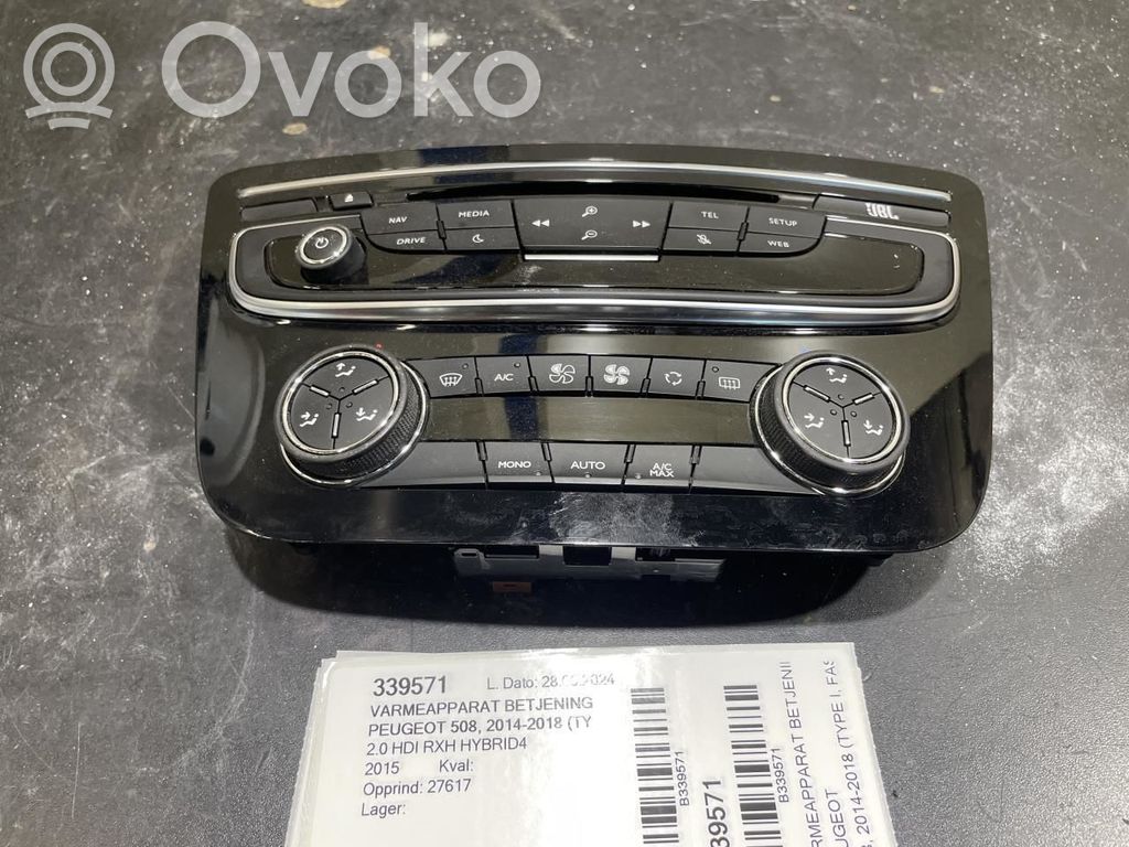Peugeot 508 Panel klimatyzacji / Ogrzewania