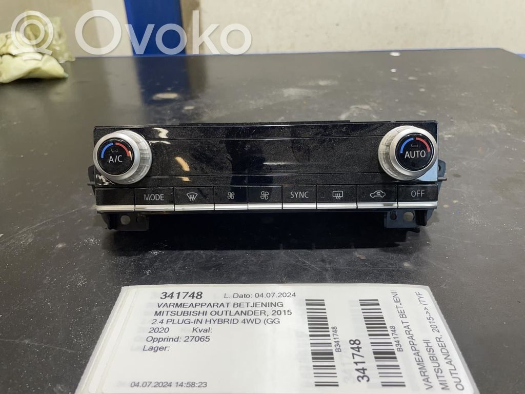 Mitsubishi Outlander Console centrale, commande chauffage/clim 