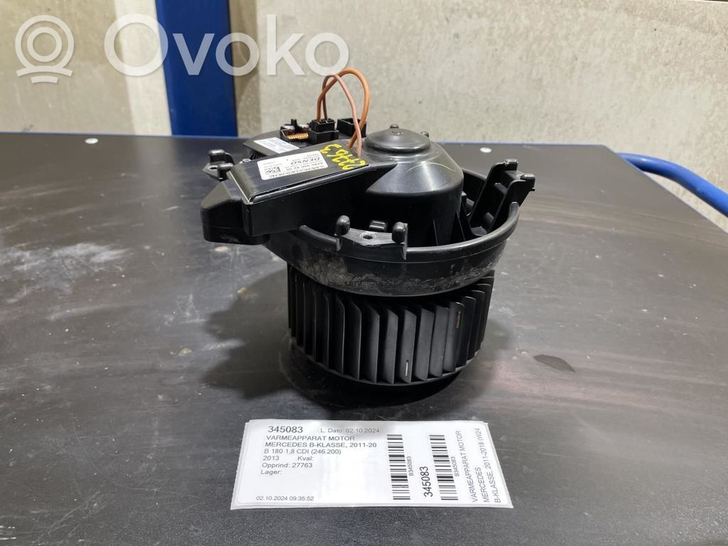 Mercedes-Benz B W246 W242 Ventola riscaldamento/ventilatore abitacolo