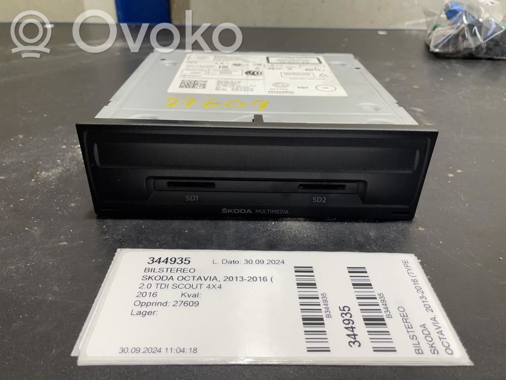 Skoda Octavia Mk3 (5E) Panel / Radioodtwarzacz CD/DVD/GPS