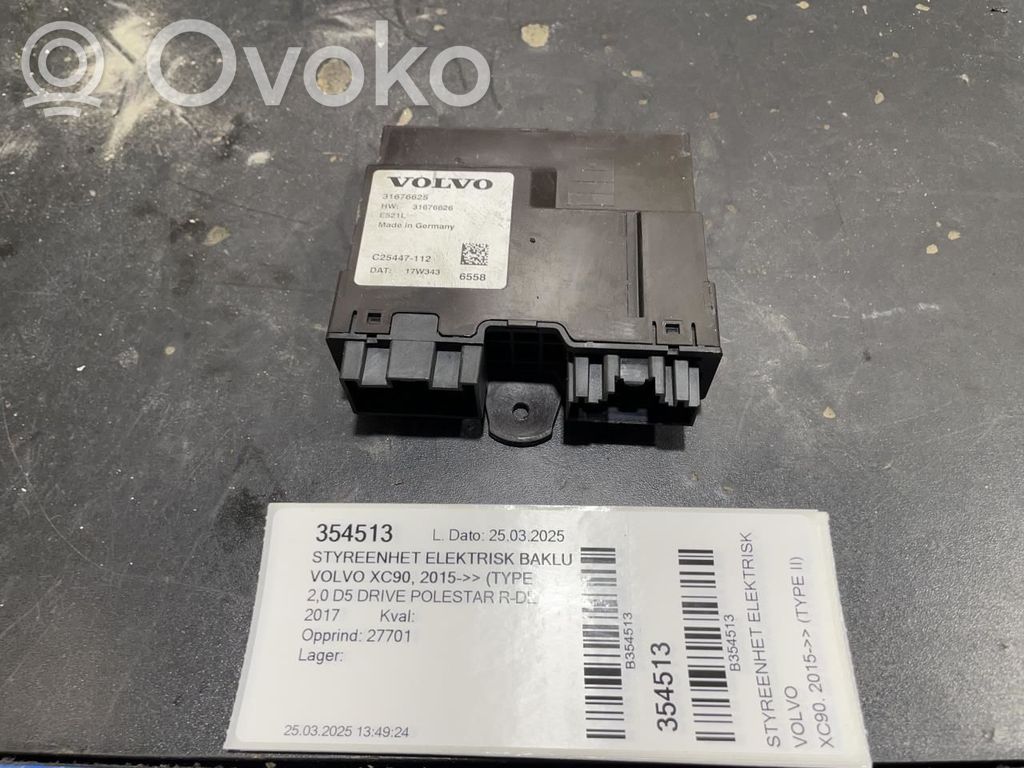 Tailgate/trunk control unit/module   31676625,31676625