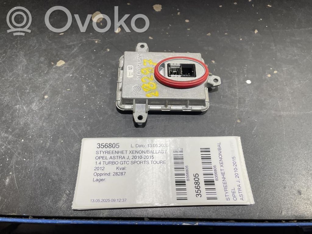 Opel Astra J Unidad de control/módulo de los faros xenón 