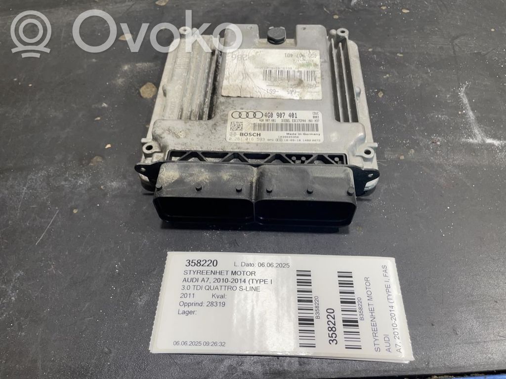 Engine control unit/module ECU   4G0907401F,4G0907401F