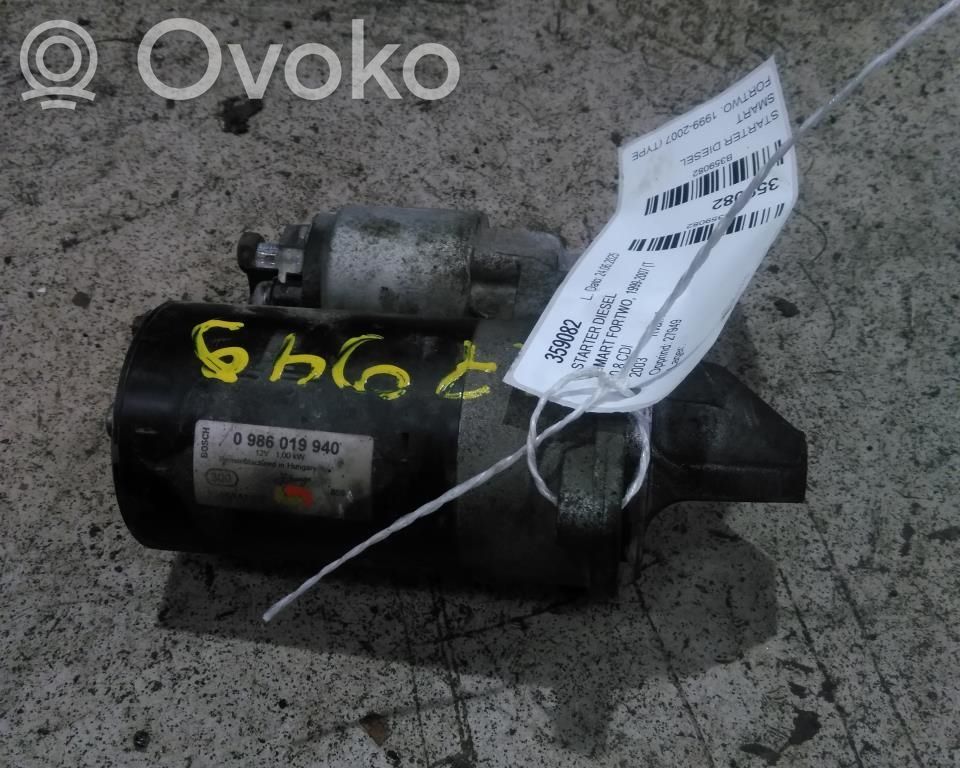 Smart ForTwo I MC01 Motor de arranque 