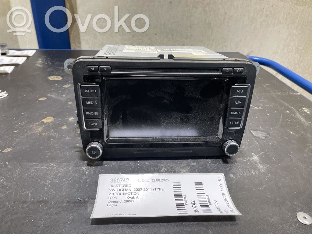 Volkswagen Tiguan Unità principale autoradio/CD/DVD/GPS 