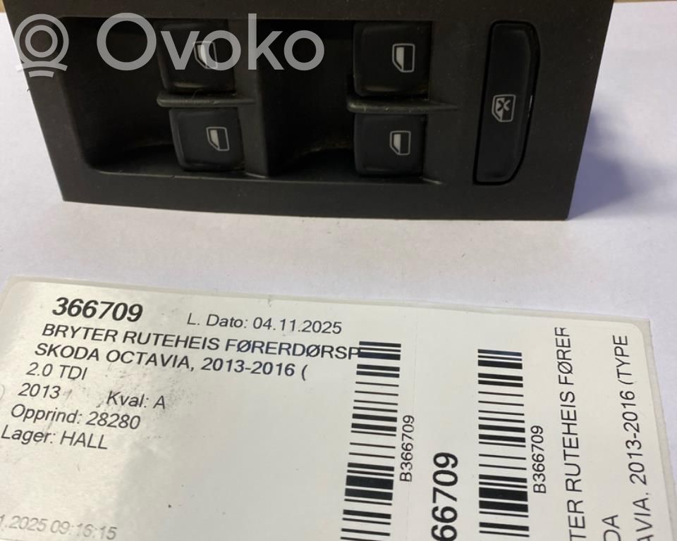 Skoda Octavia Mk3 (5E) Electric window control switch 