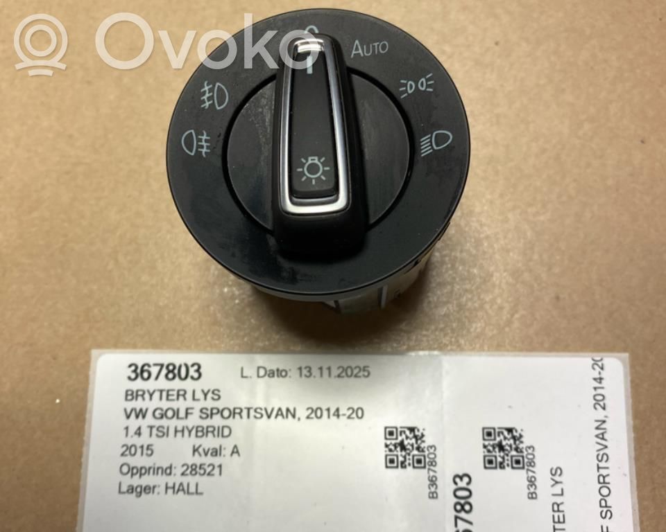 Volkswagen Golf Sportsvan Light switch 