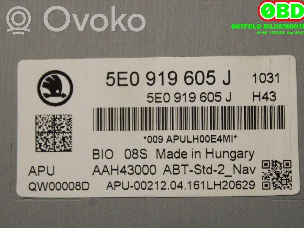 Skoda Octavia Mk3 (5E) Inny element deski rozdzielczej