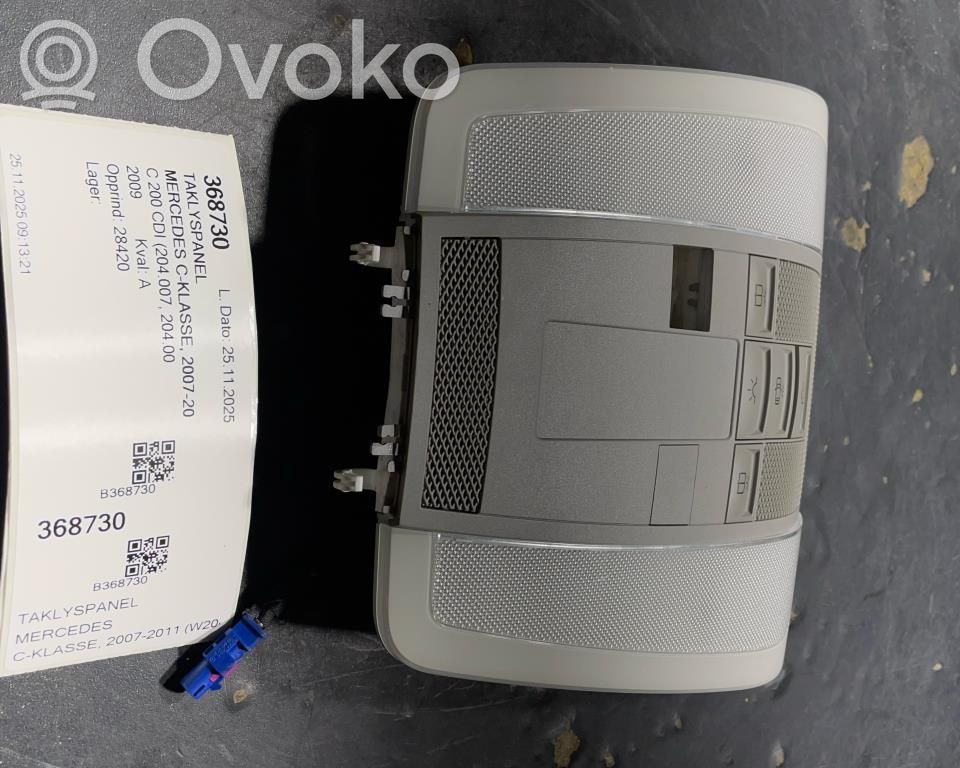 Mercedes-Benz C W204 Interruptor de control del panel de luces 