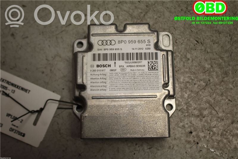 Audi A3 S3 8P Unitate/modul de comandă airbaguri 