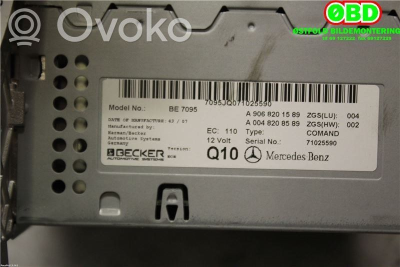 Mercedes-Benz Sprinter W906 Radio/CD/DVD/GPS-pääyksikkö 