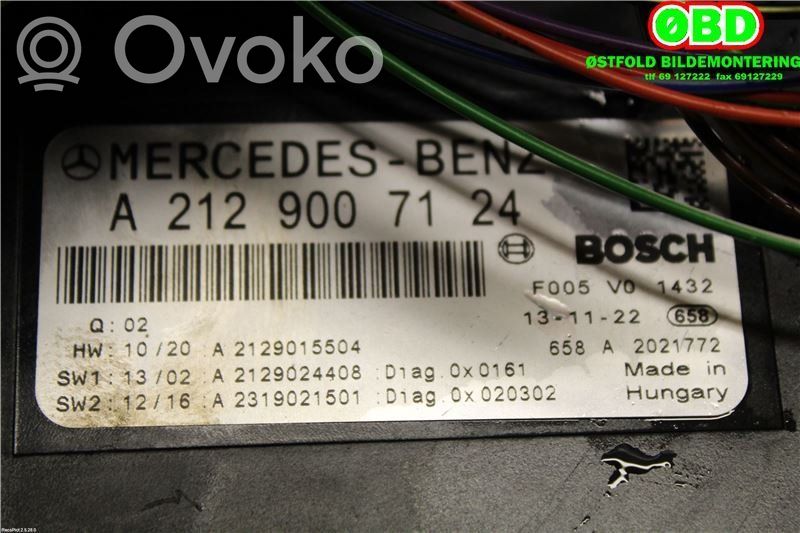 Mercedes-Benz E W212 Fuse box set 