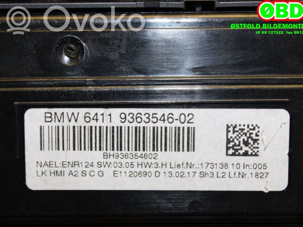 BMW 3 F30 F35 F31 Panel klimatyzacji / Ogrzewania 