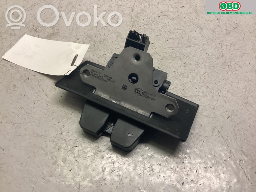 Volvo V60 Loquet de verrouillage de hayon