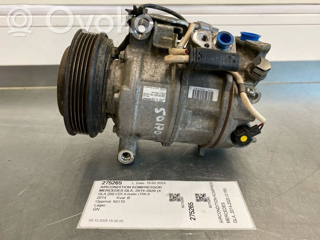Mercedes-Benz GLA W156 X156 Kompresor / Sprężarka klimatyzacji A/C 