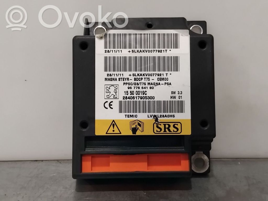 Peugeot RCZ Airbag control unit/module 