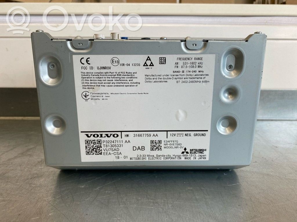 Volvo S90, V90 Panel / Radioodtwarzacz CD/DVD/GPS 