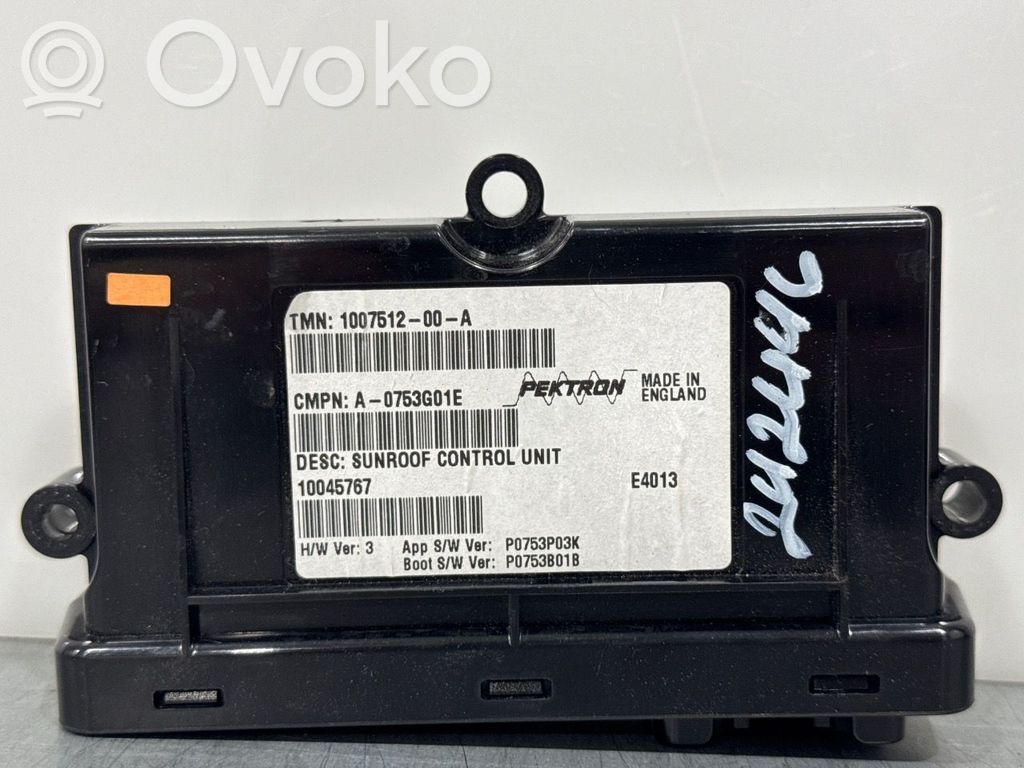 Unité de commande / module de toit ouvrant   100751200A,100751200A,100751200A,100751200A,A0753G01E