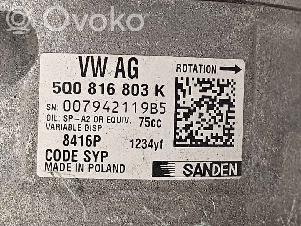 Volkswagen PASSAT B8 Kompresor / Sprężarka klimatyzacji A/C 