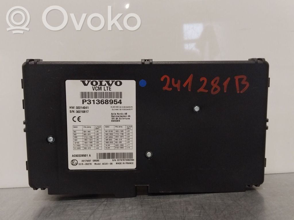 Volvo S90, V90 Autres unités de commande / modules 