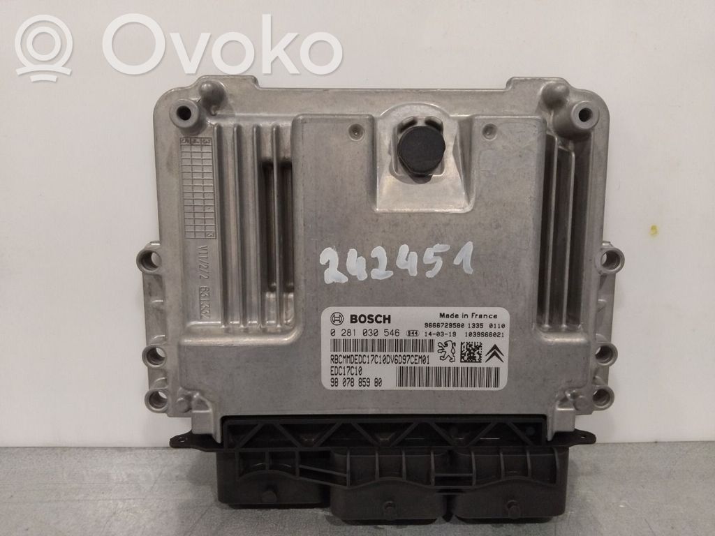 Engine control unit/module ECU   1606873880,9807885980,9807885980,0281030546,1606873880,9807885980