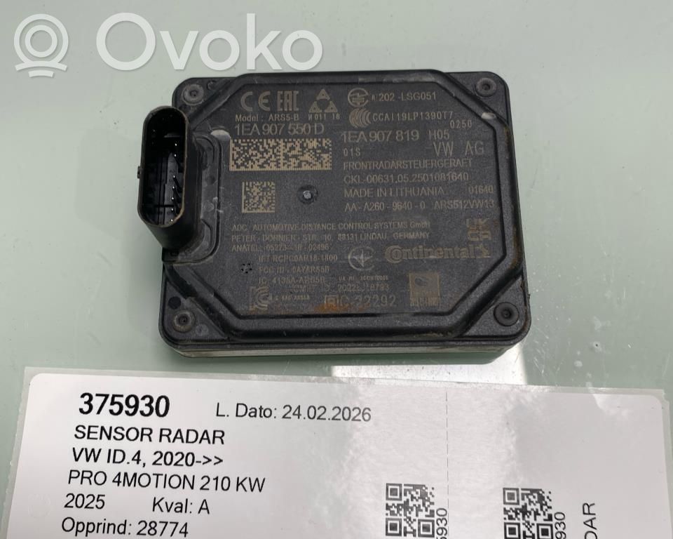 Sensor de radar Distronic   1EA907550D,1EA907550D