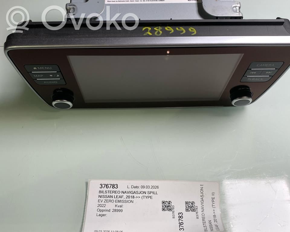 Nissan Leaf II (ZE1) Panel / Radioodtwarzacz CD/DVD/GPS 