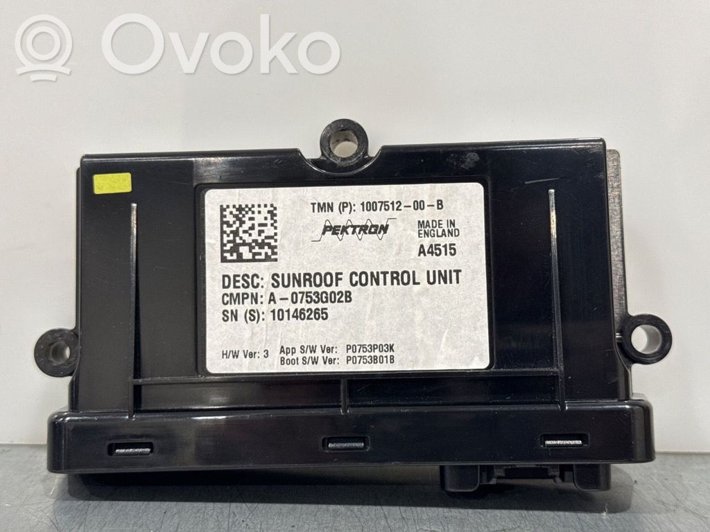 Tesla Model S Unidad de control/módulo del techo solar 