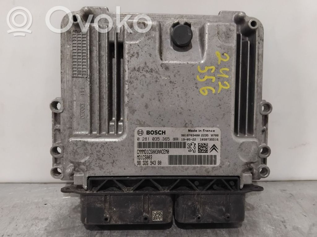 Peugeot Partner Komputer / Sterownik ECU silnika 