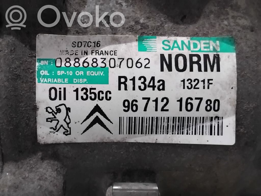 Peugeot 5008 Kompresor / Sprężarka klimatyzacji A/C 