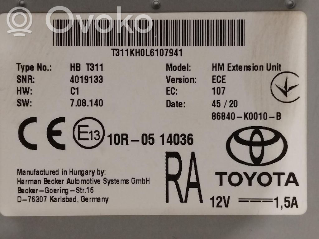 Toyota RAV 4 (XA50) Otras unidades de control/módulos 