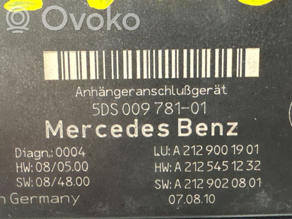 Mercedes-Benz C W204 Centralina/modulo rimorchio barra di traino 